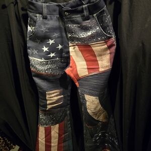 Source Unknown Multicolor Patchwork Wide Leg Pants